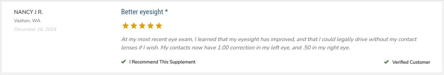 Advanced Vision Formula Customer Review